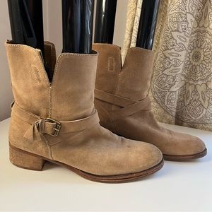 J.Crew Ryder Harness Short Boots, Suede Beechwood, 9.5